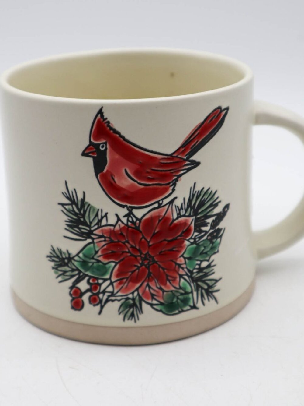 Eli + Ana Red Urban Cardinal Coffee Mug Cup Christmas Poinsettia Holiday Winter